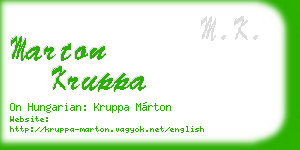 marton kruppa business card